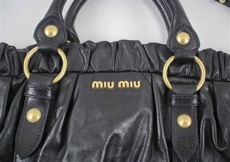 miu miu vitello lux gathered tote|MIU MIU Vitello Lux Gathered Tote Black .